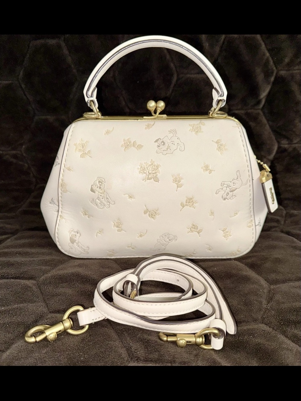 LIMITED EDITION COACH X DISNEY 101 DALMATIANS FRAME LOCK KISSLOCK